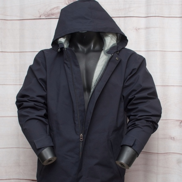 Hooded Navy Goretex Rain Jacket | Poshmark